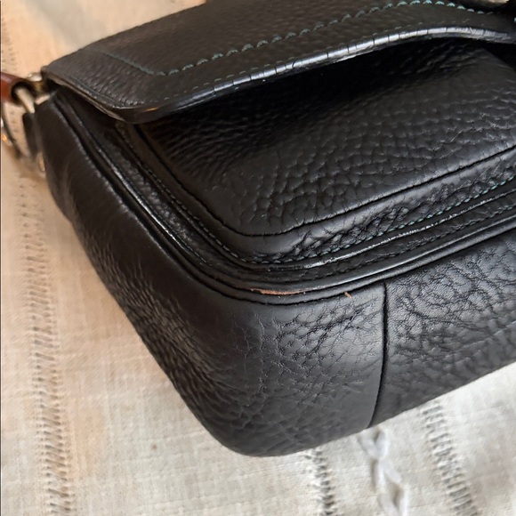 Vintage Coach Chelsea Black Pebbled Leather Shoulder - Picture 7 of 15